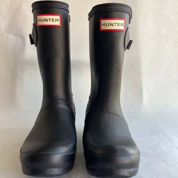 Women's Hunter Original Matte Black Mid Calf  Rain Boots Size 6 - Picture 2 of 7